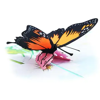 Duté Malé Krásne Cenovo dostupné Motýľ Štýl 3D Pop-Up Pohľadnice Rez Papiera Ručné Karty