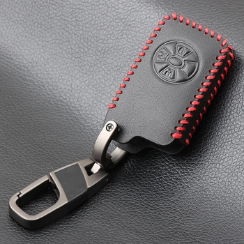 3 Tlačidlá Auto Smart Key Kryt puzdro Pre Toyota RAV4 RAV 4 Yaris Reiz Camry Auris Vitz Kľúče Keychain Kožené puzdro s Krúžok na kľúče