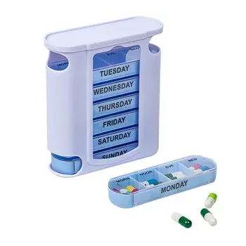 Týždenný 7 Dní Pilulku Box 28 Oddelení Pilulku Organizátor Plastové Medicíny Skladovanie Zásobník Fréza Drog Prípadoch pre Domáce Cestovné