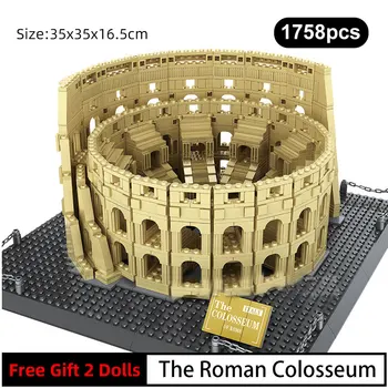 Svetovo Preslávené Architektúra Stavebné Bloky, Eiffelova Veža, Plavba Hotel Rímske Koloseum Model stanovuje Hračky pre deti, Darčeky