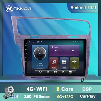 OKNAVI 2 Din Autoradio Android 9.0 10 Palcový autorádia Multimediálne Stereo Prehrávač Pre VW Volkswagen Golf 7 2013 Navigáciu