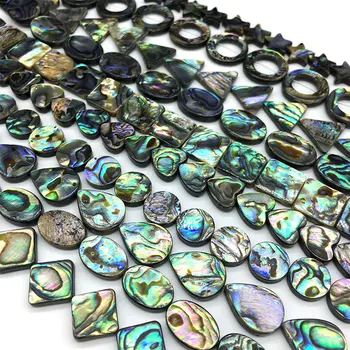 Prírodné Zmiešané Farby Abalone Sea Shell Perly pre Ženy DIY Šperky, Náramky, Náhrdelníky, Módne Kolo Slza v tvare Štvorca