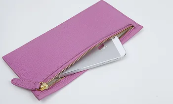 EMMA YAO módne ultra-tenké žien dizajnér dlho peňaženky originálne kožené peňaženky žena