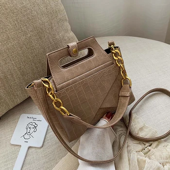 Elegantné elegantné dámske taška nové 2020 hong kong-štýl móda krokodílej štýl všestranný single-ramenný slung kabelka