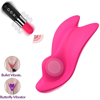 2 v 1 Diaľkové Ovládanie Mini Nositeľné Klitorálny Stimulácia Vibračné Nohavičky Bullet Vibrátor Nabíjateľná Klitoris, Vagina Stimulators