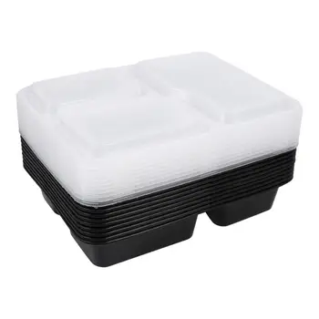 10Pcs Plastové Opakovane Bento Box Jedlo Skladovanie 1/2/3 Priestoru Lunch Box Mikrovlnnej Japonský Lunch Box Školy Potravín Kontajner
