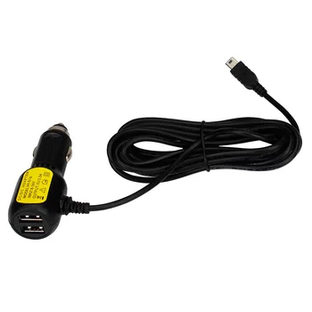 Mikro/Mini Dual USB Inteligentná Nabíjačka 5V 3.5 3,5 m Auta Napájania, Nabíjací Adaptér Kábel Kábel Pre Navigátor GPS Jazdy Nahrávač