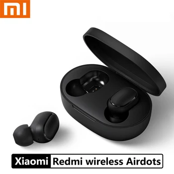 Pôvodný Xiao Redmi Airdots TWS Bezdrôtové Bluetooth Slúchadlá Stereo Bass Bluetooth 5.0 S Mic Handsfree AI Kontroly Slúchadlá