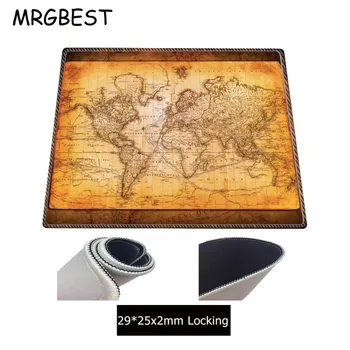 MRG Veľké Lockedge Mape Sveta Podložka pod Myš pre Prenosné počítače Gaming Mousepad Praktické kancelársky Stôl Mat Odpočíva Povrchu 90x40MM