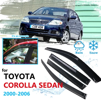 Auto Okno Príslušenstvo Toyota Corolla E120 E130 Sedan 2000~2006 Dážď Stráže Deflektor Clonu Markízy, Prístrešky 2002 2004 2005