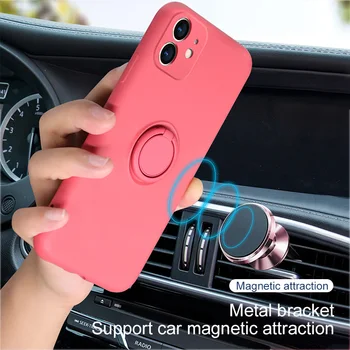 Magnetické Prst Krúžok Držiak na Telefón puzdro Pre iPhone 11 PRO XS MAX XR X 8 7 6 6 Plus Slim Prípadoch Otáčanie auta držiak Pokrytie 360