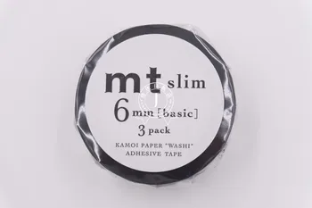 MT slim basic 6 MM Black Washi Páska Maskovacia Páska Japonsko