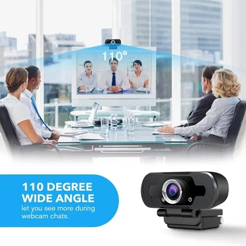 1080P Full HD Webcam 4K Webová Kamera so vstavaným Mikrofónom 3D DNR 1080P HD Počítač PC, Fotoaparát, USB Ovládač Zadarmo Video Kamera