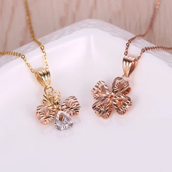Boraizy Skutočný Čistý 18K Solid gold Four-Leaf Clover prívesok pre ženy darček Originálny AU750 Diamond Vybojovať Kúzlo Náhrdelník Jemné Šperky