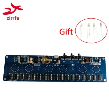 Zirrfa 5V Elektronické DIY kit in14 nixie Tube digitálne LED hodiny darček doska auta PCBA, Č rúry