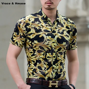 Európsky štýl vynikajúca tlač módne bežné tričko s krátkym rukávom Letné 2018 Nové kvalitné hodvábne mäkké priedušné tričko muži M-3XL