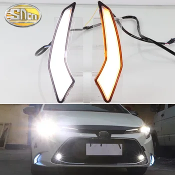 Pre Toyota Corolla L/LE/XLE NÁS 2019 2020 Dynamické Žltá Zase Signál Nepremokavé ABS 12V Auto DRL Lampa LED Denných prevádzkových Svetlo