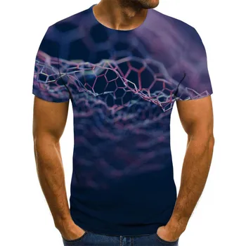 Trojrozmerný vír Mužov Tričko 3D Vytlačené v Lete O-Krku Každodenné Bežné Vtipné tričko