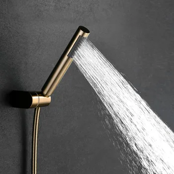 Zlatý štetec, kúpeľňa so sprchovým kútom set luxury gold sprcha zmiešavač teplej a studenej vaňou sprchové súpravy