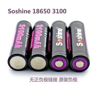 2ks/set Soshine 3100mAh 18650 3,7 V Li-ion batéria Lítiová Nabíjateľná Batéria S Chránené + Batéria Prípade