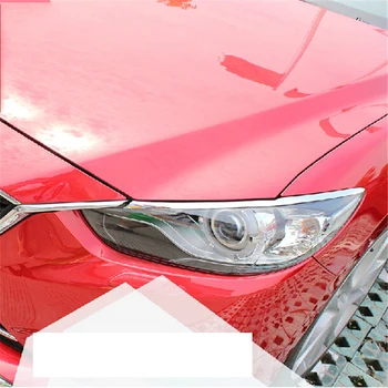 Pre Mazda 6 Atenza 2013 2016 ABS Chrome Hornej Obočie Svetlomety Pásky Špeciálna Výzdoba CoverTrim Príslušenstvo