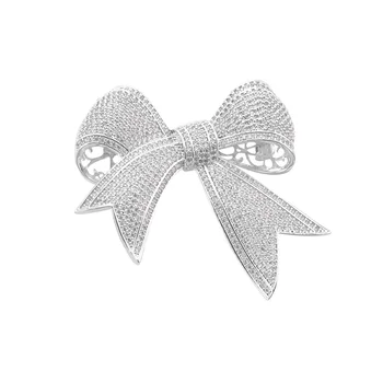 Jednoduché Drahokamu Crystal Svadobné Luk Uzol Brošňa Pin Svadobné Svadobné Šaty Krídla Kolíky Luxusné Šperky, Brošne Darček Broches Mujer