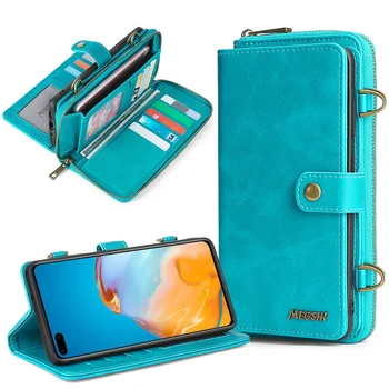 Peňaženky, Kožené Telefón puzdro Na Huawei P20 P30 P40 Mate20 Mate30 Mate40 P30Lite po odpojení kabelka s popruhom cez rameno