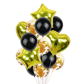 14Pcs Multi Konfety Balóny Happy Birthday Party Balóny Rose Gold Hélium Balónikov Chlapec Dievča Baby Sprcha Strana Dodávky