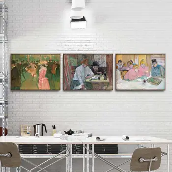 Domáce Dekorácie Umeleckých Obrazov Na Stenu Vzad Obývacia Izba Plagát, Tlač Na Plátne Obrazy Francúzskom Toulouse-Lautrec