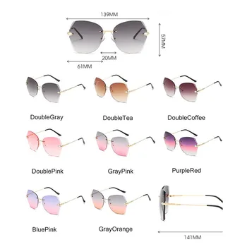 RBROVO 2021 bez obrúčok Retro slnečné Okuliare Ženy, Nadmerné Slnečné Okuliare Ženy Značky Dizajnér Okuliare Pre Ženy Zrkadlo Oculos De Sol