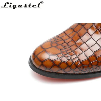 Pánske Topánky Bežné Ručné Krokodílej Kože Topánky Mens Dizajnér Kvalitné Červené Spodnej mokasíny Mužov Luxusné Svadobné Hnedé Topánky