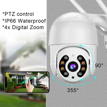 1080P Vonkajšie IP Kamery Home Security Kamera Wifi Detekcia Pohybu obojsmerné Audio Farebné Nočné Videnie CCTV Speed Dome Dohľad