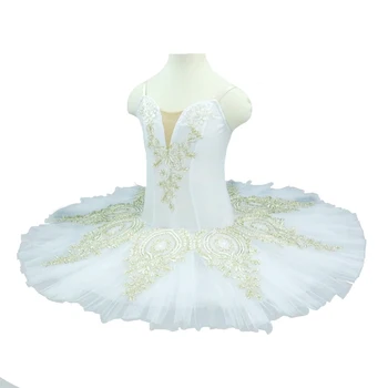 Dieťa Profesionálne Balet Tutu Biele Zlato Šípková Ruženka Výkon Palacinka tutus Klasické Baletné Sukne Balet Fáze Kostým