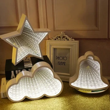 Kreatívne 3D LED Nočné Svetlo Cloud Tunel Tvar Detskej Izbe, Nočné Lampy Dekor Nové-M25
