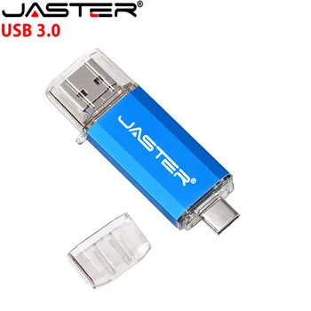 JASTER Nový 3 V 1 OTG (Android a USB & Type_C) USB 3.0 flash disk Kovové Vlastné Pero Disk 64 GB 32 GB, 16 GB 8 GB 4 GB Svadobné Dary
