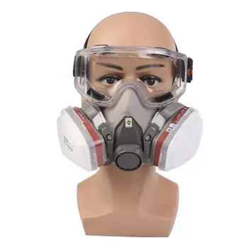 1Set Maľovanie Striekaním Prachu Plynová Maska, Respirátor Bezpečnosti Práce, Filter Maska proti Prachu Pre 3M 6200 5N11 6001 501 N95 Č okuliare