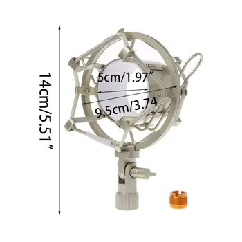 Univerzálny 50mm Mikrofón Shock Mount pre 48 mm-54 mm Priemer Kondenzátora Mic