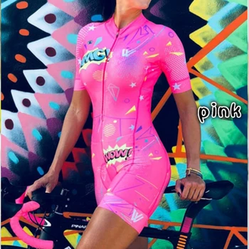 2020 Žien Triatlon Krátky Rukáv Cyklistika Dres Sady Skinsuit Maillot Ropa Ciclismo Pár Cyklistický Dres sady Jumpsuit súpravy