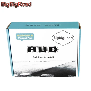 BigBigRoad Auto Hud Displej Čelné Sklo Projektor Prekročenia Rýchlosti Upozornenie Pre Lesk H220 H230 H3 H320 H330 H530 V3 V5 V6 V7