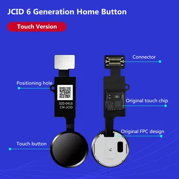 2020 Nové JC 6 Generácie Tlačidlo Domov Flex Pre iPhone 7 8 Plus SE Univerzálny Späť Vrátiť Funkčné Riešenie Č Bluetooth Krátke Flex