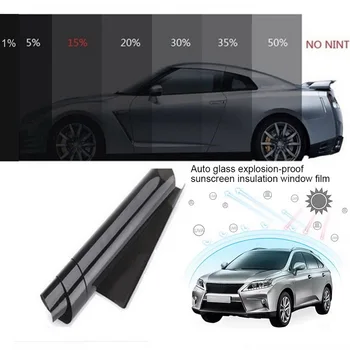 Čierne Auto Auto Domov okenného Skla Budovy Tónovania Film Roll Bočné Okno Solárnych UV Ochrany Nálepky Opony Viac veľkosť