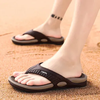 SAGACE papuče Mužov Lete Pevné Priedušný, ľahký Pláži Flip Flops masáž Non-slip Bežné Ploché papuče mužov 2020Feb21
