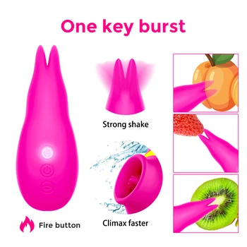 Jazyk Lízanie G-Spot Vibrátor Kúrenie Ústne Vibračná Vagína Bradavky Stimulátor Klitorisu Dospelých sexuálnu Hračku pre Ženy Intímne Tovaru