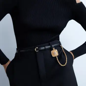 Najlepšie lady Vintage 2020 ZA PU Kožené Originálne Pás pre Ženy Trendy Double-layer Pin Pracka Opasku Šperky, Darčeky Veľkoobchod