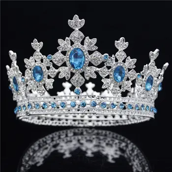 Luxusné Crystal Tiaras a Koruny, Svadobné Headdress Royal King Diadem Módne Koruny Svadobné Vlasy, Šperky, Doplnky