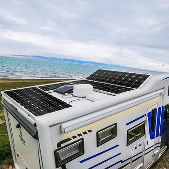 Solárny Panel 100 Watt silikónové solárne Slnko Panel Auta 12V batérie, nabíjačky Monokryštalické solárne 100w solárne batérie