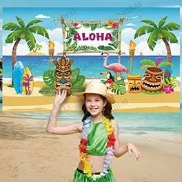 Letné Tropické Surf Pozadie Piesok Pláž Surf Pozadí pre Fotografovanie Havaj Narodeninovej Party Dekor Prípade Dieťa Banner