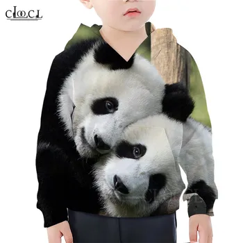 Roztomilá Panda Zábavné mikina s Kapucňou detské Mikiny Krásne Zviera Panda Vytlačené Dievčatá Chlapec Hoodies Harajuku Bežné Deti v Pohode Streetwear
