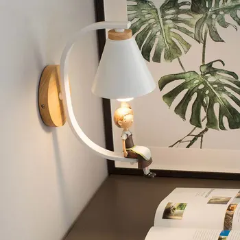 Nordic spálňa nástenné svietidlo obývacia izba uličkou stenu sconce balkón moderný minimalistický nočná lampa led dekoratívne osvetlenie zariadenie