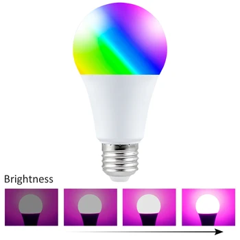 16 Farieb, Neónové Svetlo RGBW LED Žiarovka E27 Smart Žiarovky LED Magic Domov Osvetlenie AC85-265V LED Lampa s IR Diaľkové Ovládanie